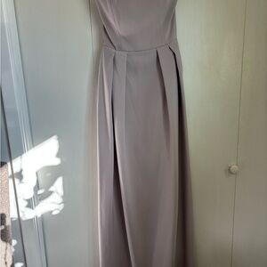 Dessy Collection strapless taupe Dress